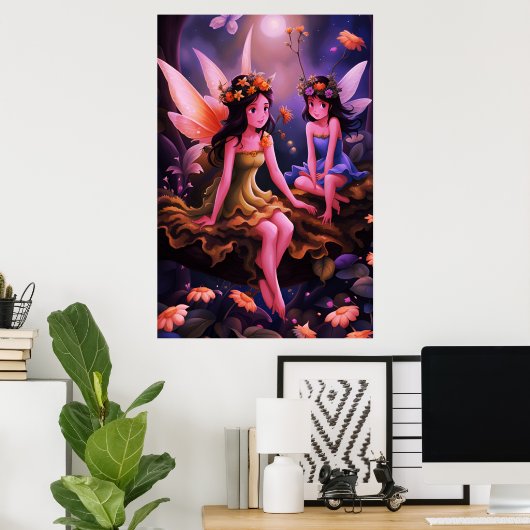 Fairy Sisters Poster (Thuiskantoor)