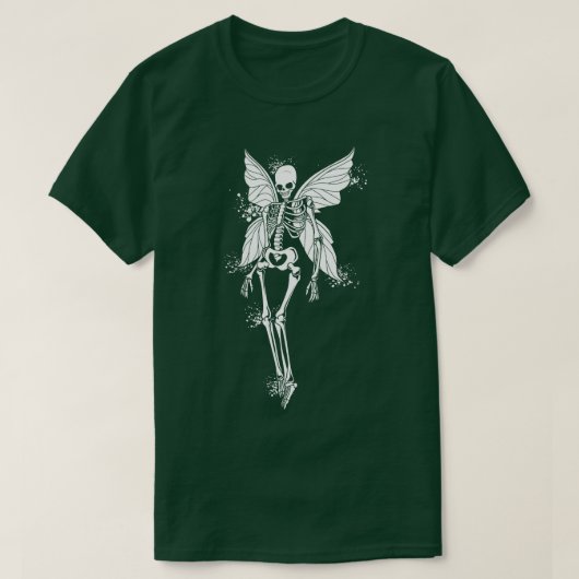 Fairy skelet met vleugels Fairycore T-shirt (Design voorkant)