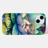 Fairy slapen op een bloem gepersonaliseerd Case-Mate iPhone case (Achterkant (horizontaal))