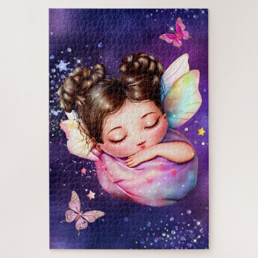 Fairy slumber party butterfly kids birthday theme legpuzzel (Verticaal)