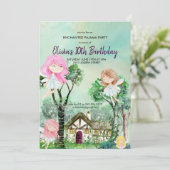 Fairy Slumber Party Panama Verjaardag Uitnodiging (Staand voorkant)