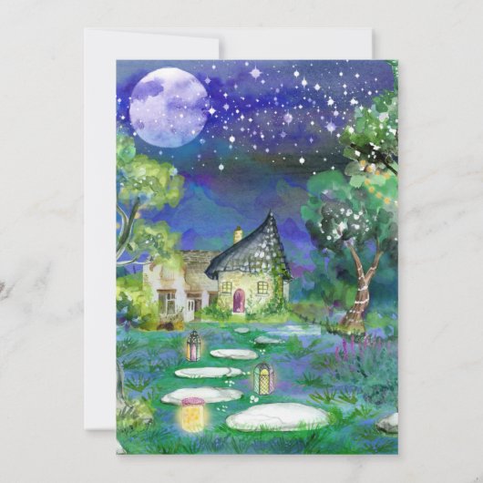 Fairy Slumber Party Panama Verjaardag Uitnodiging (Achterkant)