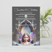 Fairy sneeuw prinses betoverd portaal magisch kaart (Staand voorkant)