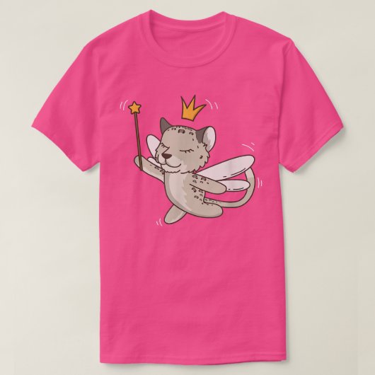 Fairy Snow Leopard Safari Mystical Animal Fairy T-shirt (Design voorkant)