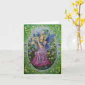 Fairy spelen fluit wenskaart kaart (Gele Bloem)
