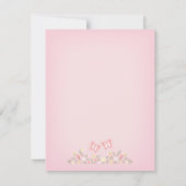 Fairy Spring Meisjes Roze Verjaardag Party Uitnodi Kaart (Achterkant)