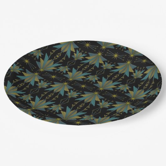 Fairy Stars Black 9-inch Bord papier (Gekanteld)