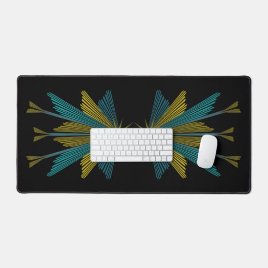 Fairy Stars Black Desk Mat (Keyboard & Muis)