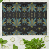Fairy Stars Black Kitchen Towel Theedoek (Gevouwen)