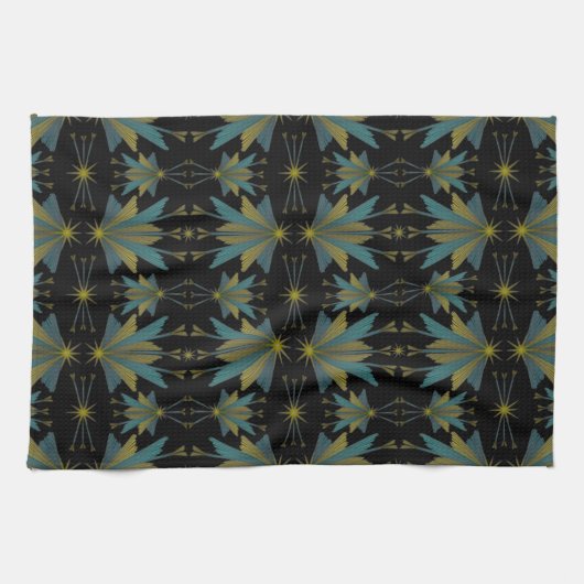 Fairy Stars Black Kitchen Towel Theedoek (Horizontaal)