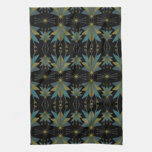 Fairy Stars Black Kitchen Towel Theedoek (Verticaal)
