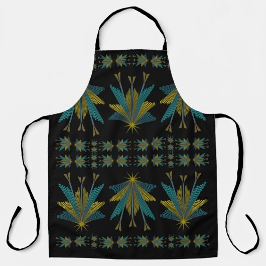 Fairy Stars Black Large Apron Schort (Voorkant)