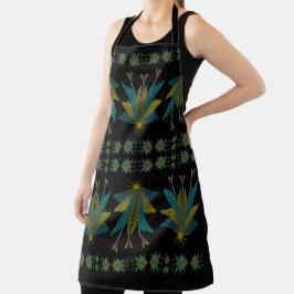 Fairy Stars Black Large Apron Schort