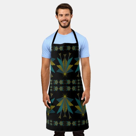 Fairy Stars Black Large Apron Schort (Gedragen)