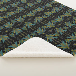 Fairy Stars Black Sherpa Blanket (3 maten) Deken