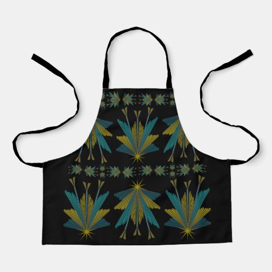Fairy Stars Black Small Apron Schort (Voorkant)