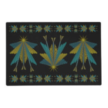 Fairy Stars Black Wipeable Placemat