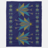 Fairy Stars Large Navy Fleece Blanket (Voorkant)