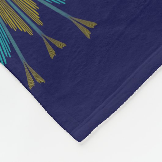 Fairy Stars Large Navy Fleece Blanket Deken (Hoek)