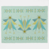 Fairy Stars Large Pistachio Fleece Blanket Deken (Voorkant (Horizontaal))