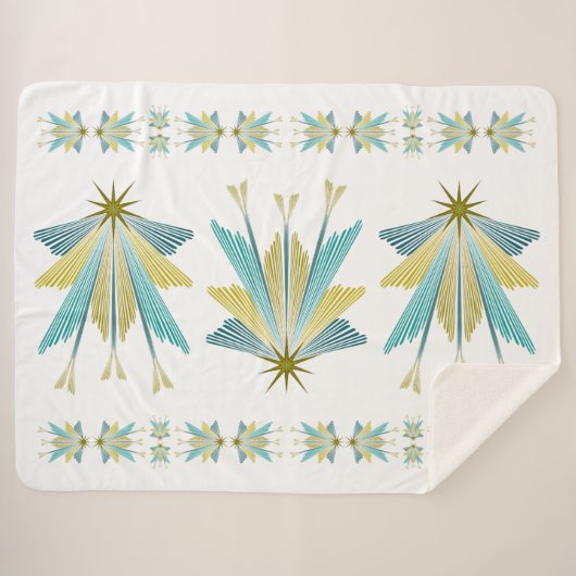 Fairy Stars Large Sherpa Blanket Sherpa Deken (Voorkant (horizontaal))