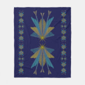 Fairy Stars Medium Navy Fleece Blanket Deken (Voorkant)