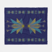 Fairy Stars Medium Navy Fleece Blanket Deken (Voorkant (Horizontaal))