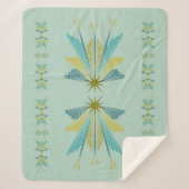 Fairy Stars Medium Pistachio Sherpa Blanket Deken (Voorkant)