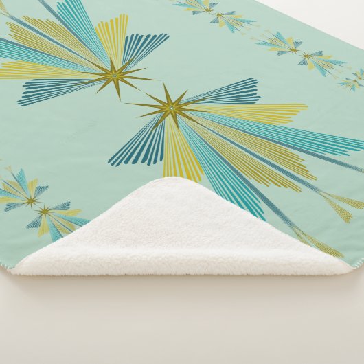 Fairy Stars Medium Pistachio Sherpa Blanket Deken (3/4)
