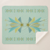 Fairy Stars Medium Pistachio Sherpa Blanket Deken (Voorkant (horizontaal))