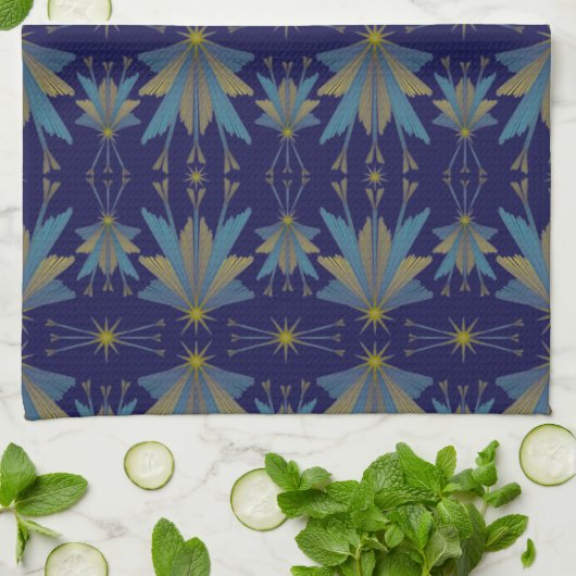Fairy Stars Navy Kitchen Towel Theedoek (Gevouwen)