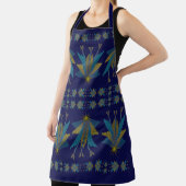 Fairy Stars Navy Large Apron Schort (Insitu)