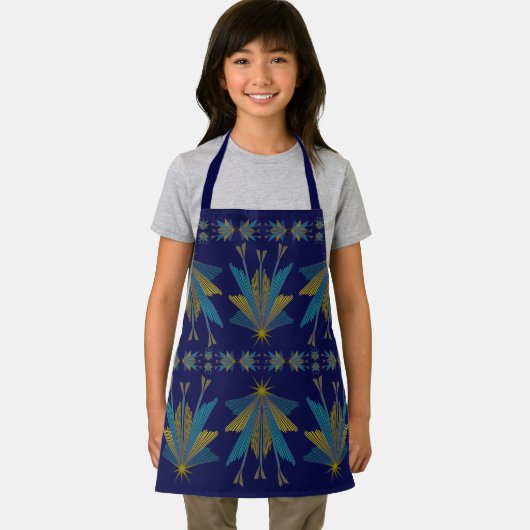 Fairy Stars Navy Small Apron Schort (Insitu)