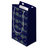Fairy Stars Navy Small Gift Bag Klein Cadeauzakje (Voorkant Gekanteld)