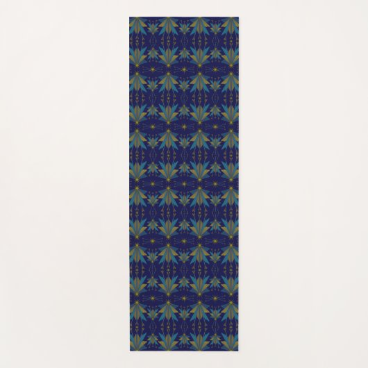 Fairy Stars Navy Yoga Mat (Voorkant)
