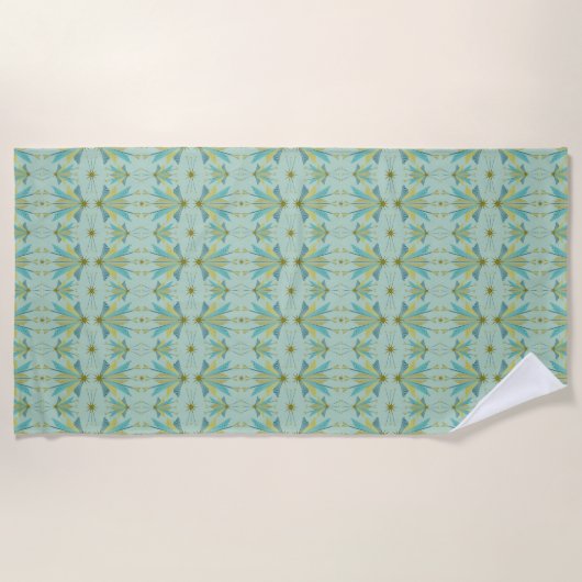 Fairy Stars Pistachio Beach Towel Strandlaken (Voorkant)
