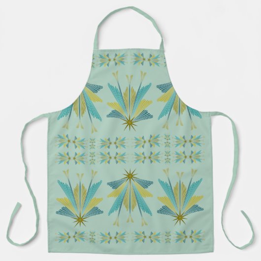 Fairy Stars Pistachio Large Apron Schort (Voorkant)