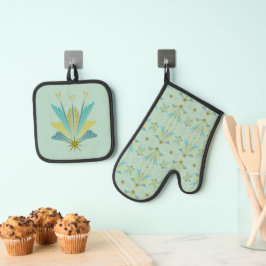 Fairy Stars Pistachio Ovenwant & Pannenlap Set