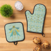 Fairy Stars Pistachio Ovenwant & Pannenlap Set (Top down)
