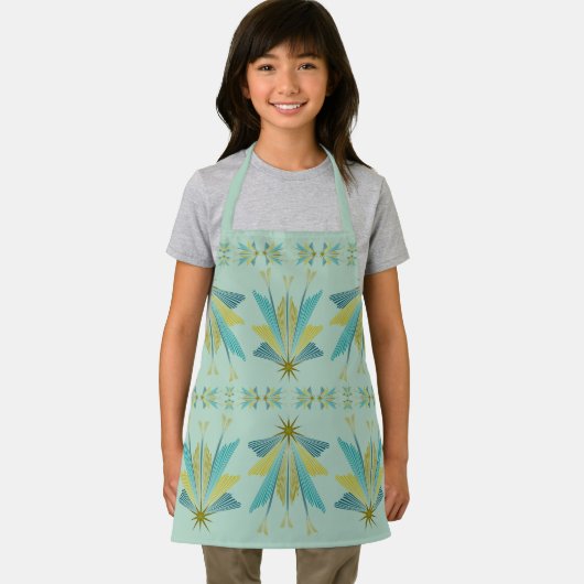 Fairy Stars Pistachio Small Apron Schort (Insitu)