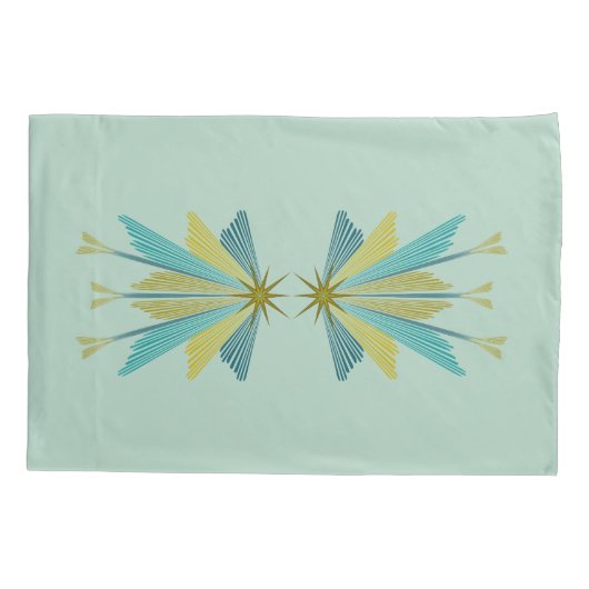 Fairy Stars Pistachio Standard Pillowcases Kussensloop (Achterkant-Links)