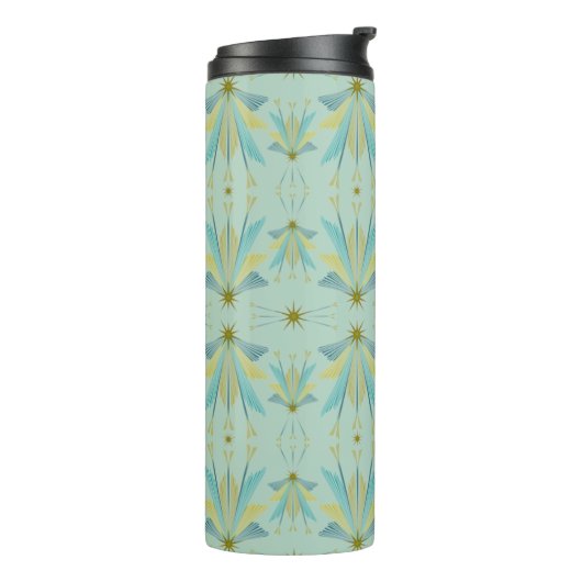 Fairy Stars Pistachio Thermal Travel Tumbler Thermosbeker (Gedraaid links)