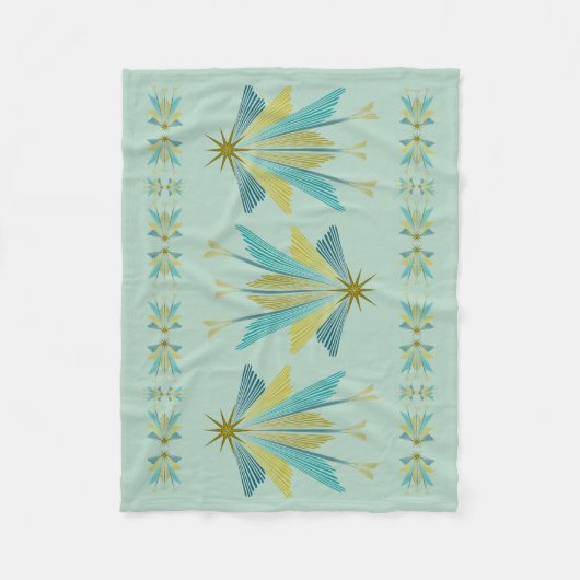 Fairy Stars Small Pistachio Fleece Blanket (Voorkant)