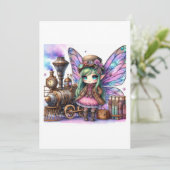 fairy steampunk kaart (Staand voorkant)