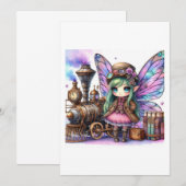 fairy steampunk kaart (Voorkant / Achterkant)