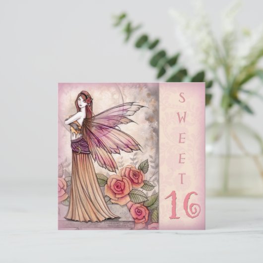 Fairy Sweet Sixteen Party Uitnodigingen (Staand voorkant)
