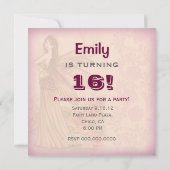 Fairy Sweet Sixteen Party Uitnodigingen (Achterkant)