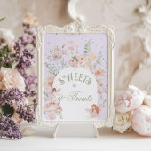 Fairy Sweets and treats Whimsical Purple Birthday Poster