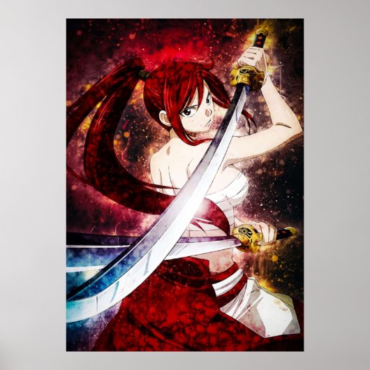 Fairy Tail Erza Scarlet Poster (Voorkant)