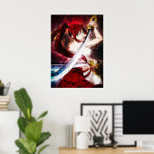 Fairy Tail Erza Scarlet Poster (Thuiskantoor)